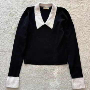 안미르 샤기 컬러 니트 블랙