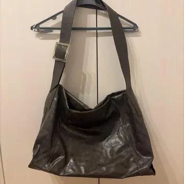 TINA JOJUN 가죽 숄더백 다크 브라운