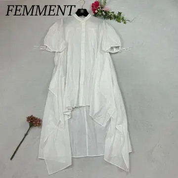 K102 M 파몬 비대칭 무릎 기장 원피스 화이트 여성용