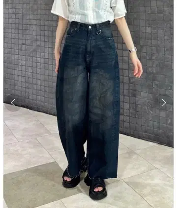 JEANASIS 지나시스 그런지 커브 데님 S