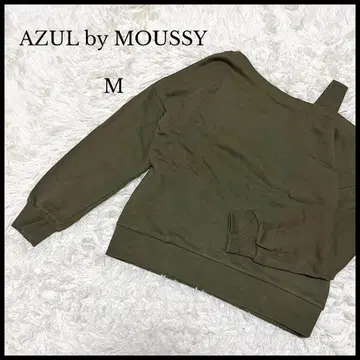 [ AZUL BY MOUSSY ] 원숄더 맨투맨 M 카키