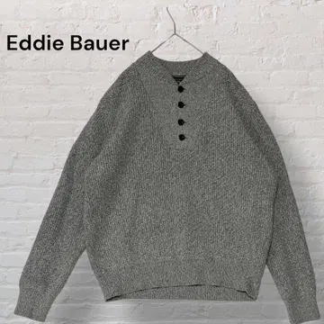 EddieBauer 에디 바우어 헨리넥 니트 스웨터 M 코튼 니트
