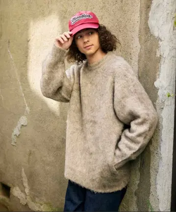 FREAK'S STORE/ 샤기 니트 크루넥 풀오버