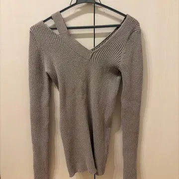 STUNNING LURE 비대칭 니트 M 그레이