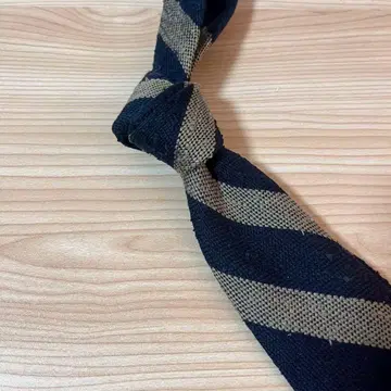 BREUER 실크 넥타이 네이비/베이지