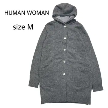 [ size M ] 휴먼 우먼 후드 자켓 코트 울 100%