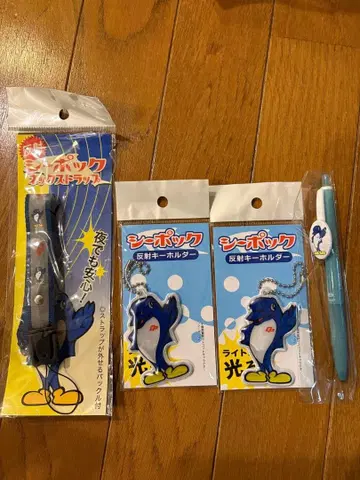 치바현경 마스코트 시포크 키링과 볼펜과 넥스트랩