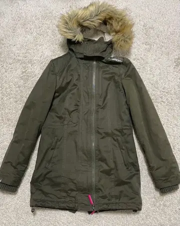 SUPERDRY 올리브 그린 모즈 코트
