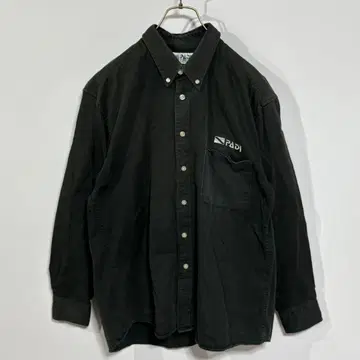오버 사이즈 버튼 다운 셔츠 [ XL 상당 ] 흑먹색 쿠바 다이빙