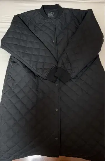 무인양품 MUJI 워셔블 퀼팅 코트 블랙 L