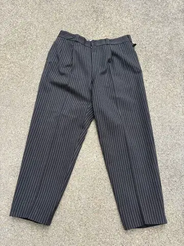 40s 울 개버딘 슬랙스 스트라이프 빈티지 유로 귀중