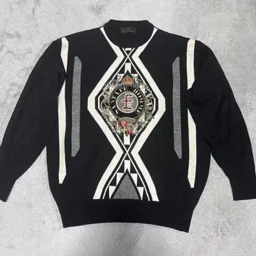 SANTA FE 산타페 총 패턴 니트 스웨터 블랙 남성용 M