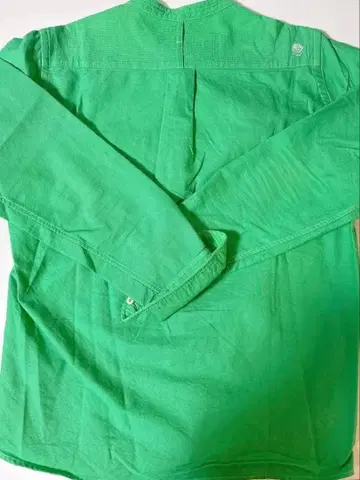 카와타니 셔츠: 신사 XS 사이즈/그린, 노카라 셔츠, 남녀 공용