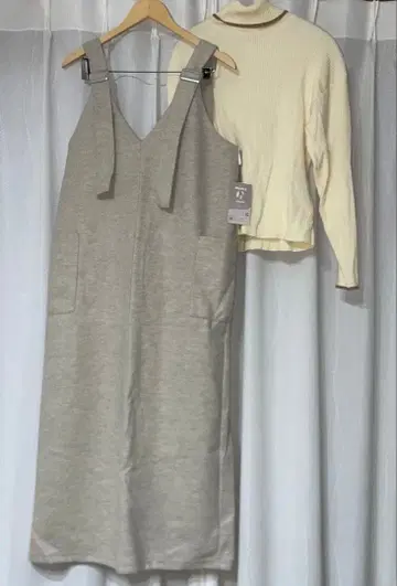 새상품 시마무라 choco님 점프 스커트와 터틀 니트 세트