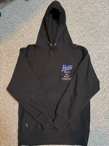 MOBB 블랙 후드티 블루 파랑