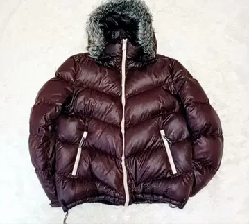 컨버스 다운 자켓 다크 퍼플 후드 퍼 탈부착 가능