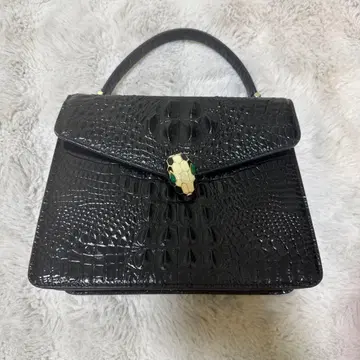 블랙 포멀 백 크로커다일 패턴