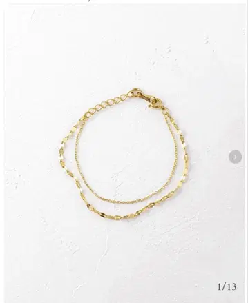 GLUCK 레이어드 골드 팔찌