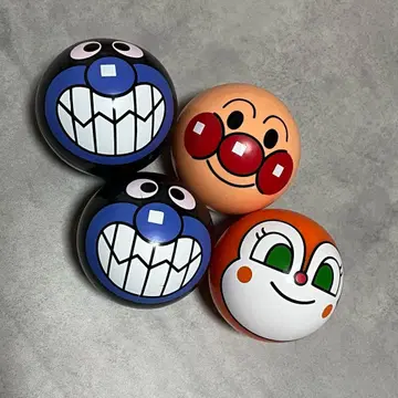 호빵맨 캐릭터 공 4개 세트 호빵맨 얼굴 공 4개 세트