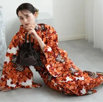 새상품 utatane 니코앤티크 유카타 단품 부엉이의 숲 아카츠키