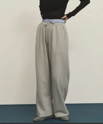 MERLOT 그레이 스웨트 팬츠