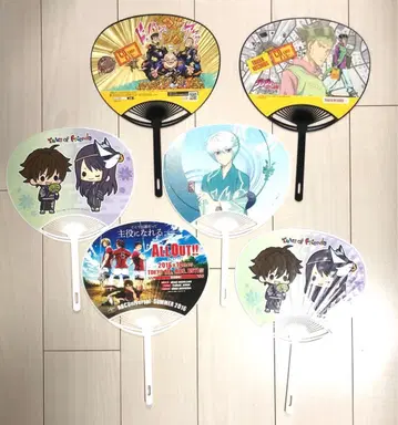 애니메이션 캐릭터 부채 세트