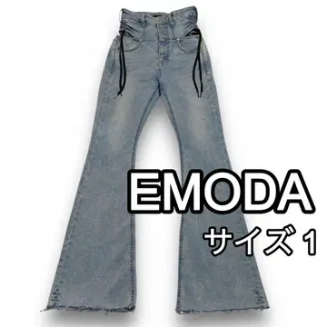 [ 에모다 ] EMODA 사이드 스트링 하이웨스트 페긴스 리본 사이즈 1