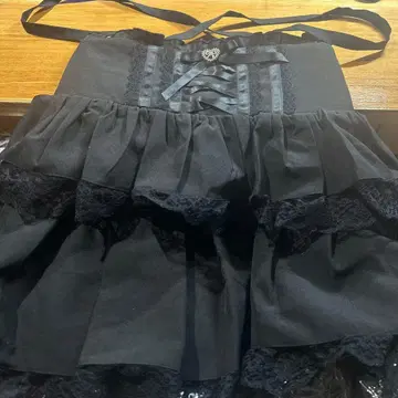 MA*RS 지뢰계 블랙 프릴 레이스 미니 스커트