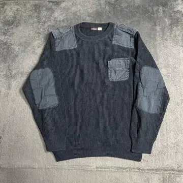 LIVERGY 컴뱃 명령어 니트 스웨터 코튼 밀리터리