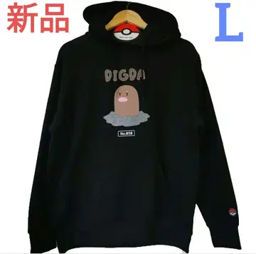 새상품 포켓몬스터 포켓몬 DIGDA 후드티 블랙 No.050