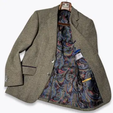 [새상품급] 폴스미스 브리티시 라인 해리스 트위드 자켓 페이즐리