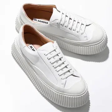 질샌더 플랫폼 가죽 스니커즈 26-26.5cm