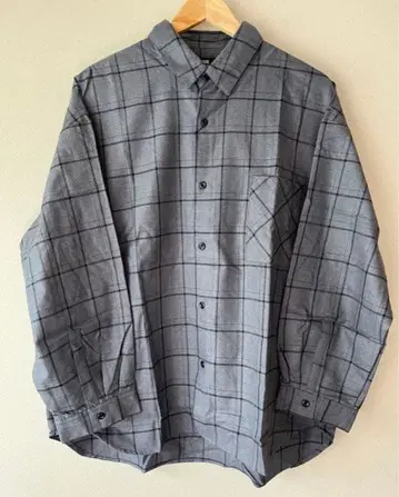 HARE BIG 윈도우펜 셔츠 그레이 S