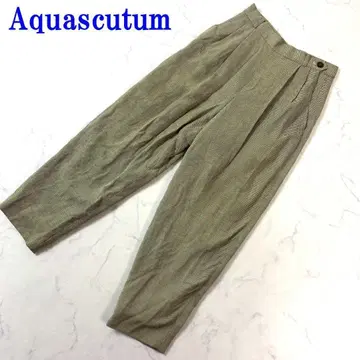 Aquascutum 슬랙스 팬츠 베이지 브라운 울 9 C2392