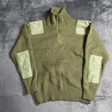 밀리터리 컴뱃 명령어 니트 스웨터 하이넥 집업