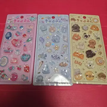 문구 여자 박람회 큐루룬 씰 BGM 3개 세트