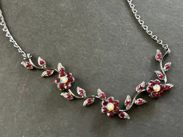 꽃 모티브 목걸이 미사용 새상품