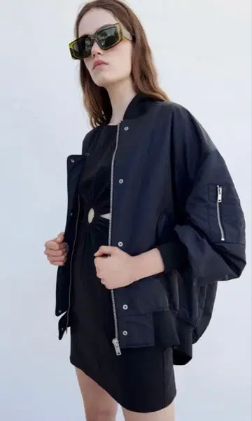 ZARA 워터 레펠런트 퀼팅 봄버 자켓 MA-1