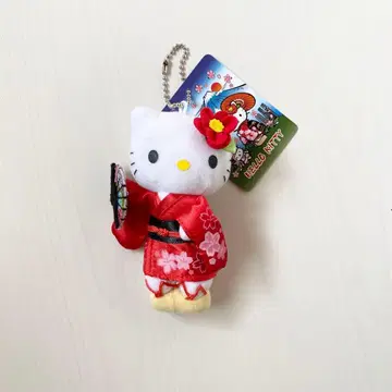 [ 새상품 ] 헬로키티 기모노 봉제 인형 스트랩 포함