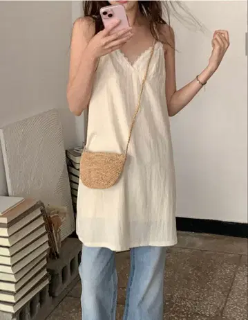 nugu [ HEYLADY ] 레이스 튜닉 미니 원피스