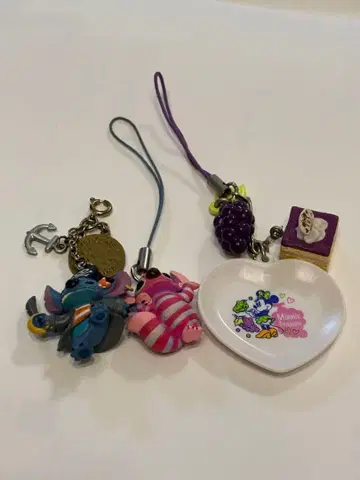 스티치 미니 마우스 스트랩 세트 레트로 헤이세이 쇼와 해적