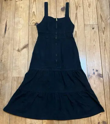 moussy 마우지 데님 원피스 블랙