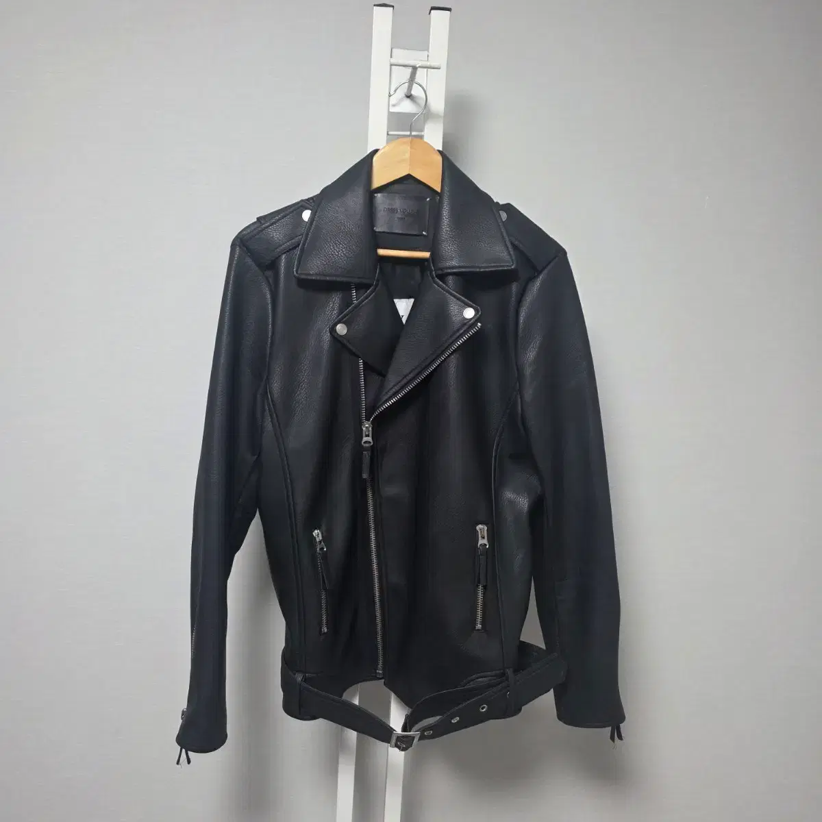 Dress Volume Black Leather Rider Jacket