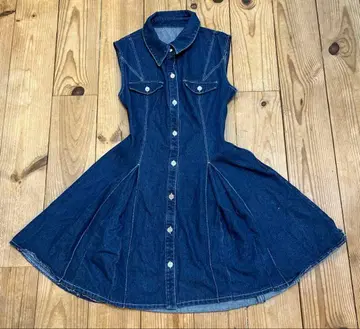 dazzlin/다즐린 데님 슬리브리스 원피스 M