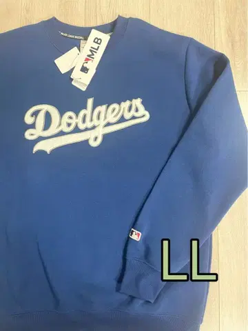 MLB 다저스 속기모 자수 트레이닝복 맨투맨 블루 LL XL