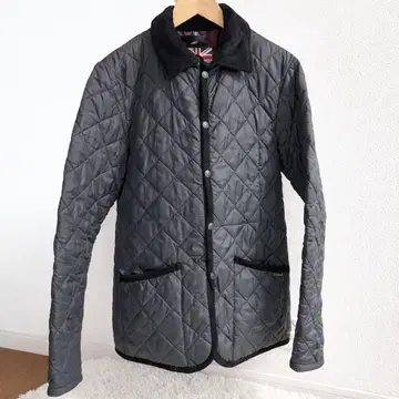 라벤햄 퀼팅 자켓 블랙 코듀로이 옷깃