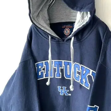 THRE SQUARE 켄터키 칼리지 맨투맨 후드티 L 네이비 구제 의류