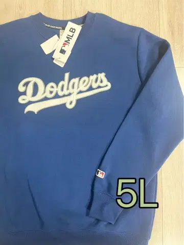 MLB 다저스 속기모 자수 트레이닝복 맨투맨 빅 사이즈 5L