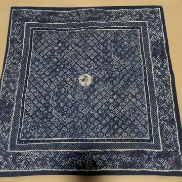 45rpm 네이비 나염 기하학 패턴 반다나