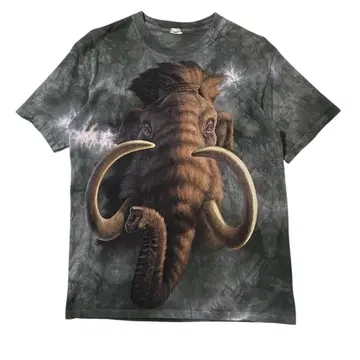 USA 구제 의류 맘모스 애니멀 반팔 T셔츠 타이다이 I2338